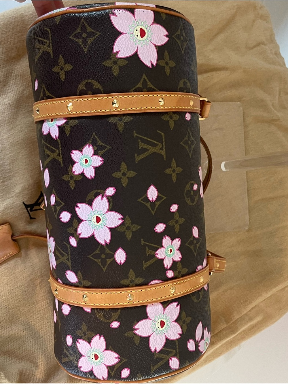 Louis Vuitton Murakami Monogram Mini Papillon with Pink Cherry Blossom Print - Picture 6 of 12